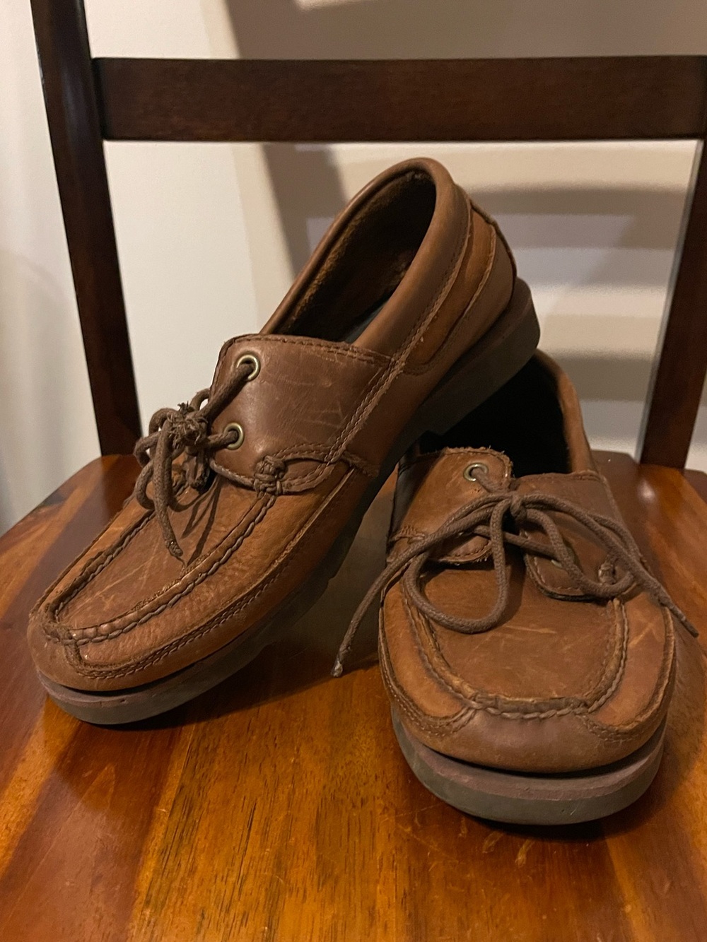 Timberland Brown Leather Boat Shoes Loafers Moccasins Men 8 M